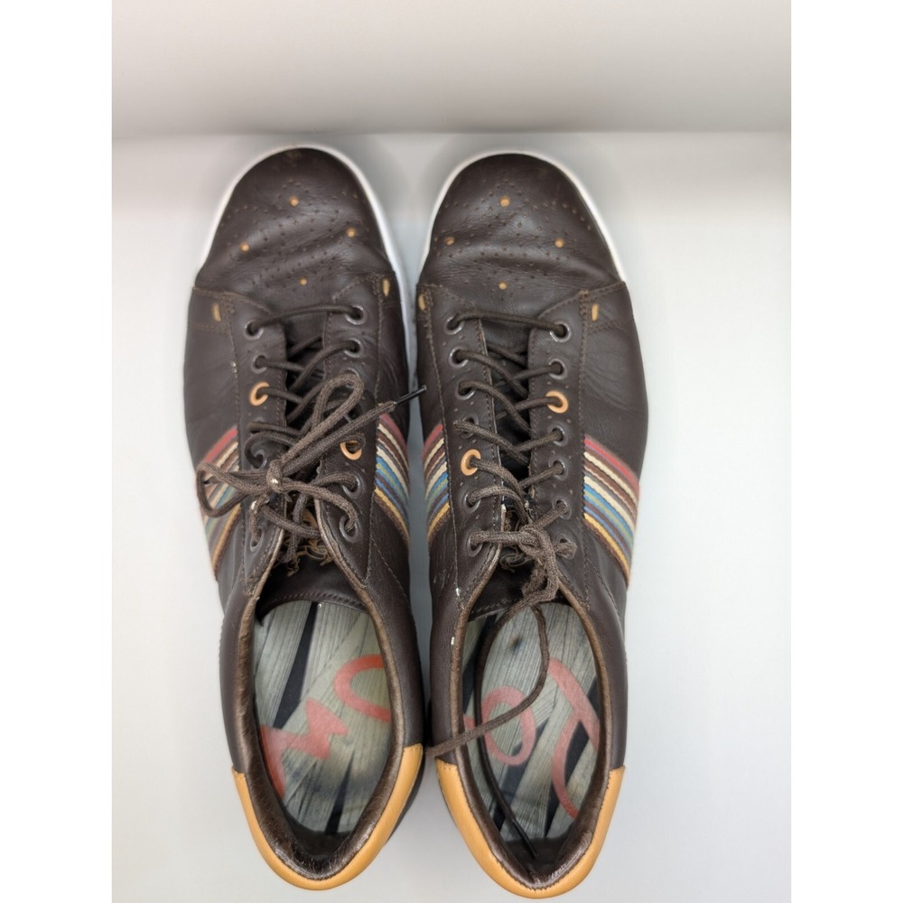 Paul Smith Brown Leather Rabbit Lace Up Sneaker US Mens 9